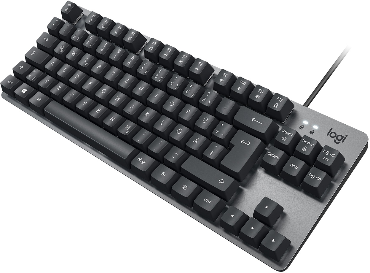 Logitech K835 TKL - Kompakte Mechanische Tastatur, Kabelgebunden, Blue Clicky Tactile Switches