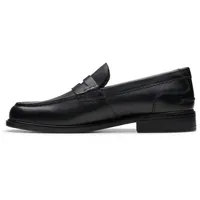 CLARKS Unisex CraftJames Lo Shoes, Black Leather, 42 EU - 42 EU
