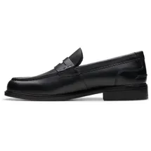 CLARKS Unisex CraftJames Lo Shoes, Black Leather, 42 EU - 42 EU