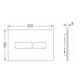 TECE lux Mini Betätigungsplatte mit elektronischer Touch-Betätigung weiß