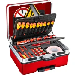 HAZET Hochvolt Werkzeug Satz ∙ schutzisoliert 150/52 ∙ Vierkant10 mm (3/8 Zoll) ∙ Schlitz Profil, Kreuzschlitz Profil PH, Innen TORX® Profil, Innen Vi