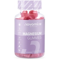 Magnesium Vegan – Gummibärchen – Für 1 Monat – Glutenfrei – Magnesium Hochdosiert Kapseln – 120 mg Magnesium – Hergestellt von Novomins