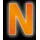 CONACORD Klebebuchstabe N Reflektierend 8 cm Orange