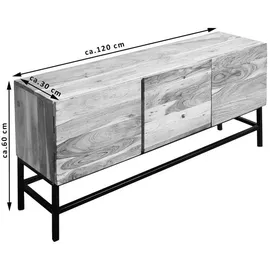 SAM Outillage Sideboard Kommode Akazie 120x30x60 cm naturfarben Nagar IV