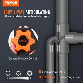 Vevor Endoskopkamera 6,4 mm mit 5 Zoll IPS 1080P HD-Bildschirm und 8-fachem Zoom