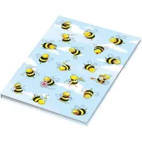 RNK 46492 Notizbuch/Kladde"Crazy Bees", blanko, DIN A5, 96 Blatt,