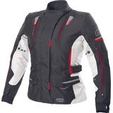 BÜSE Jana Damen Motorrad Textiljacke, schwarz-weiss-rot, Größe 38