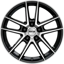 Platin P73 7 x 18 5 x 112 ET43 MB57,1 Schwarz/Poliert