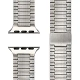 nalia Chronos Edelstahl-Armband für Apple Watch Magnet-Band Metallarmband - Stabil & Rostfrei Edelstahl Uhrenarmband, Silber