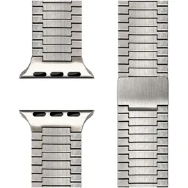nalia Chronos Edelstahl-Armband für Apple Watch Magnet-Band Metallarmband - Stabil & Rostfrei Edelstahl Uhrenarmband, Silber