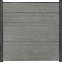 GroJa BasicLine Steckzaun-Set Grey Ash Cut Grau