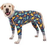 Axcimond Hundebody Nach Op Hunde Einteiler Hundebody Kastration Hündin/Rüde Op Body Hund Erholungsanzug für Hunde Nach der Operation Langärmliger Wundschutzanzüge Alternativ zu Halskrausen für Hunde