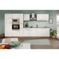 Respekta Küchenblock mit Geräten Weiß/Eiche B: ca. 360 cm