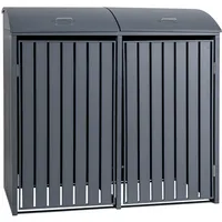 CLP Mülltonnen-Verkleidung Holly I für 2 Tonnen 137 x 80 x 131 cm anthrazit