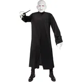 Amscan - Erwachsenenkostüm Lord Voldemort aus Harry Potter, Gewand, Handschuhe, Maske, Bösewicht, Magier, Zauberer, Schwarz