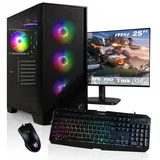hyper byte Gaming PC Komplett Set 25" AMD Ryzen 7 5700G 32 GB RAM 1 TB SSD Radeon Vega 8 Win11 Pro