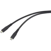 Renkforce USB-C® Kabel USB4® USB-C® 1.00 m Schwarz TPE-Mantel