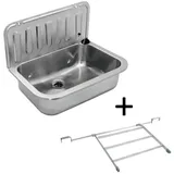 Hermann Schmidt Waschbecken Edelstahl - Ausgussbecken oder Alu-Klapprost oder Ausgussbecken