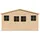 TIMBELA Gartenhaus 4,18 x 4,20 m Beige