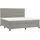 vidaXL Boxspringbett mit Matratze Hellgrau 200x200 cm Samt