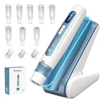 Microneedling Pen Hydra.pen H5,Professioneller Derma-Pen mit EMS,LED-Digitalanzeige,Intelligenter Sensorbasis,8 Patronen (12/36/HR Pins),All-in-One Dermapen Microneedling Zuhause für Hautpflege