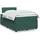 vidaXL Boxspringbett mit Matratze Dunkelgrün 140x200 cm Samt