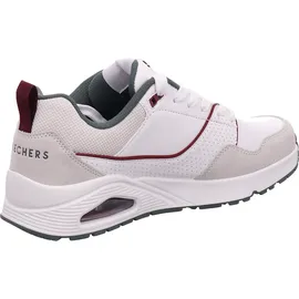 SKECHERS UNO Retro One Herren Weite E Weiß/Grün/Burg Tri 44