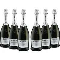 Canti - Secco, trockener Weißwein 10,5%, italienische Glera-, Trebbiano- und Garganega-Trauben, fruchtiger und frischer Geschmack, 6x750 ml