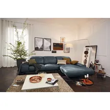 Musterring Wohnlandschaft MR 2490 Ecksofa mit erstklassigem Sitzkomfort, Long-Life-Leder, Fuß Schwarz, Sitzhöhe 46cm, wahlweise mit Funktionen, Maße 342x207 cm