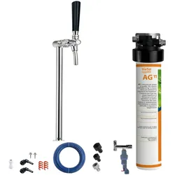 BieTal® Untertisch Wasserfilter Aktivkohle SET mit Schanksäule One & Wasserstop