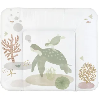 Rotho Babydesign Wickelauflage Breit (85 x 72 cm) - wickelauflage - wickeltischauflage - abwaschbar - wickelmatte - wasserdicht - Motiv Sea Life