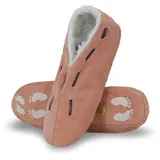 Sonia Originelli Wildleder Hausschuh Schluffi mit warmen Kuschelfell und Antirutschsohle, Farbe: beige, Größe: 48 - 48 EU