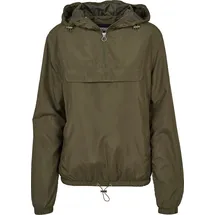 URBAN CLASSICS Ladies Basic Pull Over Jacket - Dark Green - L