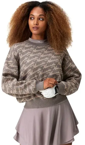 Macade Pullover Intarsia Oversized braunbeige - XL