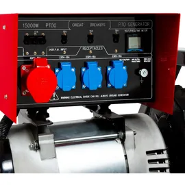 Eberth Zapfwellengenerator 18,75 kVA, Notstromaggregat AVR, 3x230V / 1x400V IP44, Zapfwelle 1-3/8" 6 Zähne, 3-Punkt Aufhängung