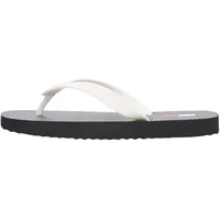 Tommy Jeans Women's Tjw Logo Summer Sandal EN0EN02979 Flip Flops, Black (Black/Ecru), 40.5 EU
