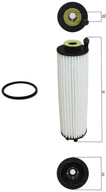 KNECHT Ölfilter ox1366d Filtereinsatz 201,3mm für Mercedes