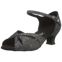 Diamant Damen Tanzschuhe 144-011-183 Standard & Latein, Schwarz (Schwarz-Silber), 36 EU (3.5 UK)