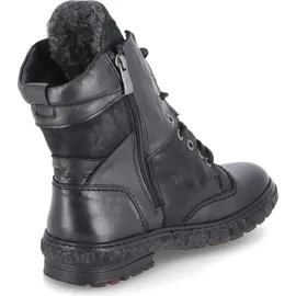 Krisbut Damen Schnürstiefeletten/ Winterboots Schwarz Glattleder Größe: 36 - Schwarz - 36