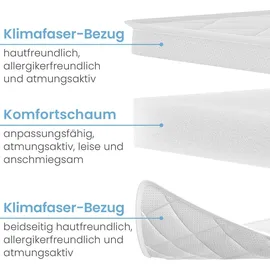 eloneo Komfortschaum Matratzen Topper 160 x 200 cm weiß