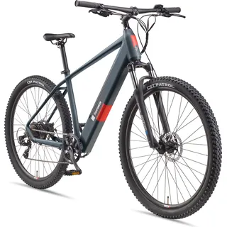 Telefunken MTB E-Bike Mountainbike für Herren und Damen | Elektrofahrrad 29 Zoll | Kettenschaltung | Heckmotor | 468 Wh Akku | EBike Pedelec Hardtail - Grau