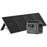 Tragbares Stromaggregat - Aferiy - 512wh - 800w - Faltbares Solarpanel 200w - Lifepo4-batterie, Ip65