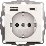 Gira SCHUKO USB-Spannungsvers. 2-fach reinweiß