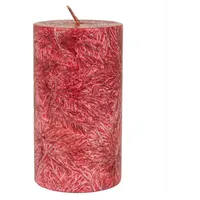 Kerzenfarm Hahn Stearin Stumpenkerze 9 cm dunkelrot