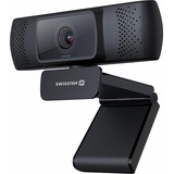 Swissten Full HD Web Camera with Microphone (2 Mpx), Webcam, Schwarz