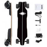 Longboard Skateboard mit PU-Rad, 1000W Dual-Motor, Maximale Belastung 130KG, Wasserdicht, Stoßdämpfend Longboard für Jugendliche Erwachsene