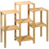 Dobar Blumenregal 7-flächig 97 x 87 x 31 cm Braun