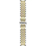 Tissot - Edelstahl Tissot Tradition Zweifarbiges Uhrenmetallband (grau/gelb), Traditi T605036736 - Grey/Golden