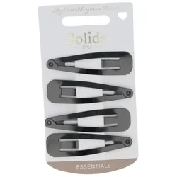 Haarclip schwarz shiny 4 Stück