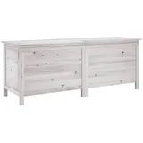 furnicato Gartentruhe 150 x 56,5 x 50 cm Weiß